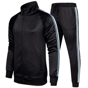 Chándal deportivo de manga larga de algodón para hombre, pantalones de chándal de ajuste cómodo con retazos gráficos, ropa deportiva para Fitness - Product Image 1