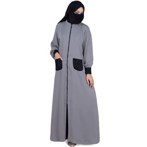 Vêtements ethniques musulmans pour femmes grande taille, couleur et logo personnalisés, de haute qualité, vente en gros, printemps-été 2026, hijab uni, abayas pour femmes - Product Image 2