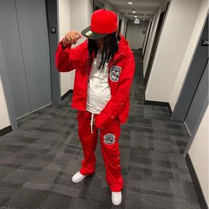 Survêtement de jogging en nylon réfléchissant avec logo personnalisé, nouveau modèle 2025, coupe-vent pour homme - Product Image 5