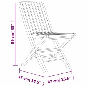 outdoor dining <b>table</b> teak wood <b>folding</b> and 4 chairs - Product Image 6