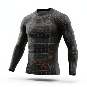 Vêtements de sport de haute qualité pour hommes, vêtements de gym et de MMA, rashguard de natation avec sublimation - Product Image 5