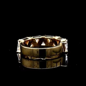 Joyería finaAnillo pequeño de acero de titanio Diamantes coloridos Oro negro Blanco Circón negro para mujeres - Product Image 4