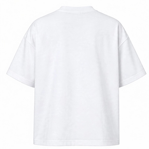 Camiseta blanca extragrande para hombre, ropa deportiva informal, manga corta, cuello redondo, algodón sólido. - Product Image 4