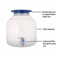 ANAX Distributeur d'eau chaude/froide à chargement par le bas, anti-fuite, sans BPA, style Zen Asiatique, en plastique, capacité 7 litres, manuel, pour bureau
