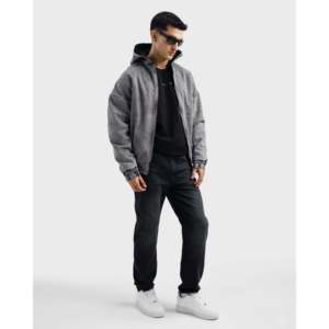 Chaqueta de mezclilla lavada para hombre, estilo cortavientos, ropa exterior cómoda - Product Image 4