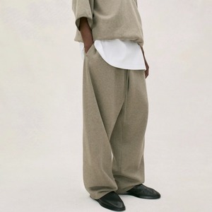 100% French Terry Cotton Loose for <b>Men</b> <b>men's</b> pant Custom 400 Gsm Fleece Stacked Super <b>Baggy</b> Wide Leg Sweatpants 2025 - Product Image 5