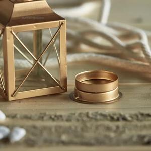 Ramadan Decorative <b>Grey</b> Finished Metal and Glass <b>Candle</b> Lantern for Home and Garden Decor Mini Hanging Lanterns - Product Image 6