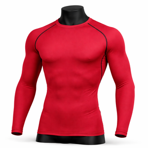 Camisetas de compresión deportivas transpirables para gimnasio, camiseta de compresión para hombre, camiseta de compresión personalizable. - Product Image 1