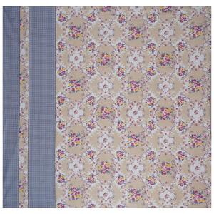 Juego de 3 Piezas de Sábanas y Fundas de Almohada de Algodón 240 Hilos con Estampado Floral Azul Claro para Cama Doble (SHKV1029) - Product Image 2