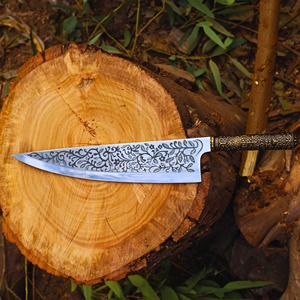 Cuchillo Alice Madness de acero inoxidable hecho a mano con grabado, nuevo diseño, mango de Metal, cuchillos de Chef, cuchillo de fantasía, cuchillo de exhibición - Product Image 2