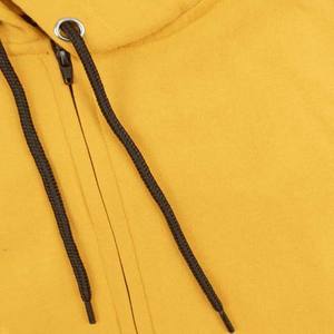 Casual Solid Knitted Hoodies for Woman Yellow Color Custom Logo Regular Fit Long Sleeve Winer Cotton Fleece <b>Zipper</b> up Hoodies - Product Image 5
