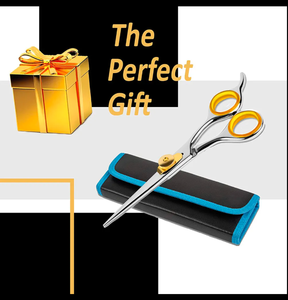 Professionnel sur mesure coiffure Salon de coiffure cisailles acier inoxydable métal or réglable vis Laser ciseaux miroir - Product Image 6