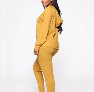 Solid Pattern Polyester Cotton Comfortable OEM Serviced Winter <b>Plus</b> <b>Size</b> <b>Women</b> <b>Tracksuit</b> High Quality Wholesale Casual - Product Image 2