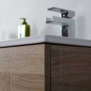 Mobile Bagno Sospeso Shanghai 120cm con Doppio Lavabo in Rovere Naturale - Set Bagno - Product Image 5