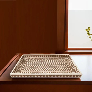 Bandeja de Servir de Estilo Moderno con Incrustaciones de Hueso Hecha a Mano para Cocina, Comedor, Baño y Vajilla - Apta para Lavavajillas - Product Image 2