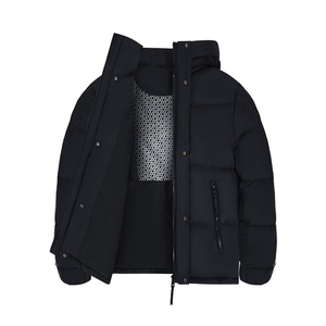 Veste matelassée réversible à bulles unie de fabrication, fermeture éclair, écologique, veste matelassée d'hiver pour homme - Product Image 6