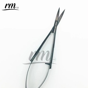 Tijeras Profesionales RMI Extra Afiladas para Recortar Cejas, Color Negro Plasma de Alta Calidad - Product Image 2