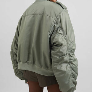 Veste bomber pour femme OEM, tendance et confortable, collection hiver, tendance, vestes OEM à prix avantageux, 2026 - Product Image 3