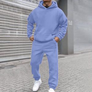 Survêtement 2 pièces pour homme, ensemble de jogging et sweat à capuche, survêtement décontracté à manches longues, pantalon et capuche - Product Image 2