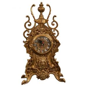 Antique brass ornate <b>mantel</b> clock with vintage decorative design luxury handmade classic timepiece for elegant interior decor - Product Image 1