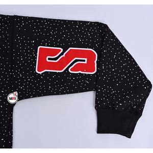 Streetwear Custom 380 to 500gsm Men's Cotton Fleece Hoodie with Rhinestones and <b>Applique</b> Embroidery Oversized Hoodies - Product Image 5