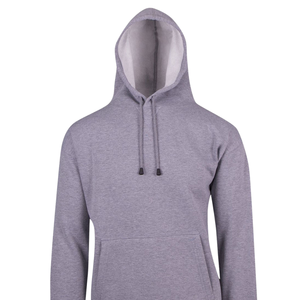 Sweat à capuche gris unisexe en molleton de coton premium, sweat-shirt à capuche uni, vêtements décontractés d'hiver, coupe régulière, style streetwear, vente en gros - Product Image 5
