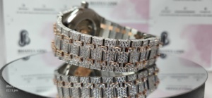 Relógio de diamante Moissanite unissex com mostrador de dois tons, caixa compatível com testador mecânico automático Bling Pass Original - Product Image 3