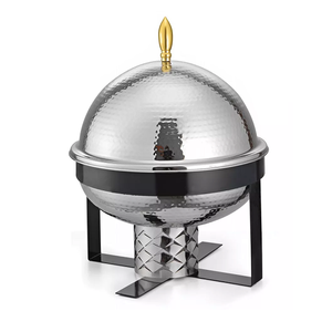 Tapa superior de acero inoxidable de Metal, plato de chafado de boda, de acero inoxidable, nuevo diseño, para Buffet - Product Image 1