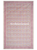 Nappe en coton 100% à motif floral traditionnel indien, nouvelle impression ethnique faite à la main, pour tables de salle à manger et de mariage, livrée par un artisan