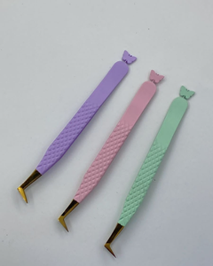 Pince à cils Butterfly Tale en acier inoxydable de bonne qualité, droite et incurvée, fournitures d'extension de cils - Product Image 6