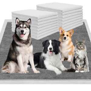 Tapis absorbant jetable en tissu non tissé noir multi-tailles pour animaux de compagnie, OEM, à séchage rapide, pour l'apprentissage de la propreté des chiens - Product Image 1