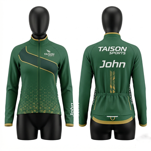 Premium Polyester Spandex Women <b>Cycling</b> <b>Jacket</b> Peach Panel Design Breathable Stretch Custom Sublimation Logo <b>Jacket</b> for Women - Product Image 4