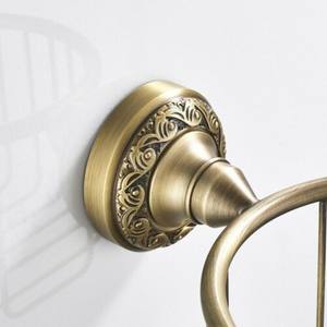 Gros Petit panier porte-papier hygiénique fabriqué à la main avec finition en laiton antique utilisé pour les accessoires muraux de salle de bain de luxe. - Product Image 5