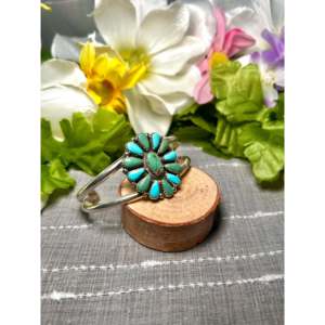 Alicia Wilson Kingman Turquoise & Sterling <b>Silver</b> Fashion <b>Cuff</b> <b>Bracelet</b> - Product Image 2
