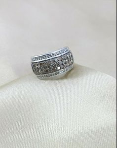 Bague de fiançailles en argent JEWELSPAARK avec diamant brun naturel de 1,88 ct, à plusieurs rangs et large bande - Bijoux tendance pour femmes, pour mariage et anniversaire - Product Image 1