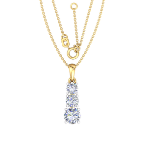 Collar de Mujer de Oro Amarillo de 9K con Diamante Blanco Cultivado en Laboratorio de Alta Calidad, 1.8 Quilates, Claridad EF, Certificado IGI, para Fiesta de Compromiso - Product Image 3