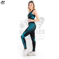 Nouveautés Ensemble de yoga 2 pièces pour femme, pantalon taille haute à séchage rapide, vêtements de sport, de gym et de fitness, avec logo uni sur le devant