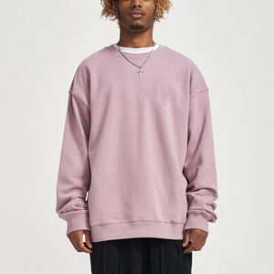 Sweat-shirt décontracté pour homme, col rond, couleur unie, pull à manches longues, surdimensionné, en polaire, streetwear, mode, confortable à porter, imprimé - Product Image 3