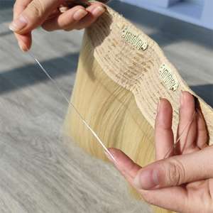 Wholesale Price <b>Halo</b> 100% Human Hair <b>Extensions</b> Vietnamese Straight Weave in HD Lace Bundles Raw Human Hair Bundles - Product Image 5