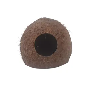 Excellent Quality Customizable Highest Selling 100% Natural Coconut Shell Three Quarter Shell Hideout for Small Animals