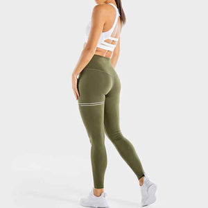 Women's Breathable Seamless Fashion Legging High Quality Knitted Fabric <b>with</b> Customizable Logo at Waist - Product Image 3