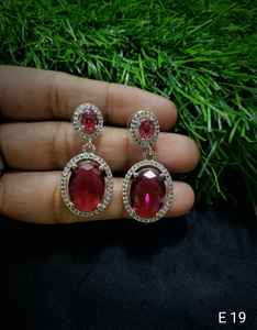 BOUCLES D'OREILLES DE STYLE CLASSIQUE DE DIAMANT AMÉRICAIN TRADITIONNEL ET À LA MODE PLAQUÉ-BOUCLES D'OREILLES DE CADEAUX D'ANNIVERSAIRE ET DE NOËL - Product Image 4