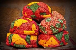 Rajasthani Adjustable Multicolor Round Cap Free Size Holi Janmashtami Festival Pagdi <b>Hat</b> for Matka Dancing - Product Image 5