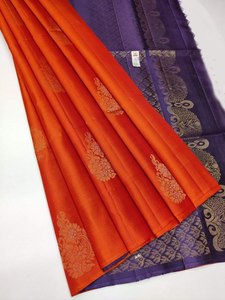 ส่าหรีไหม kanchivaram pethani นุ่มบริสุทธิ์สำหรับสวมใส่งานปาร์ตี้ - Product Image 6