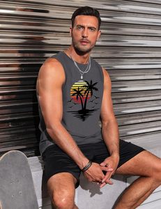 Logo personnalisé été coton sans manches muscle débardeur gilet pour adultes hommes Y dos Gym Singlet décontracté respirant grande taille plaine - Product Image 1