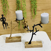 Sculpture d'arbre décorative de table, en métal, artisanale, design moderne de feuilles d'arbre, sculpture plaquée or de haute qualité pour les tables de maison