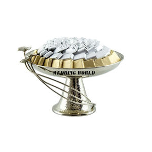 Bol à chocolat martelé en métal avec assiette Bol à chocolat décoratif fini or Nouvelle arrivée Designer Nouveau bol à chocolat - Product Image 2