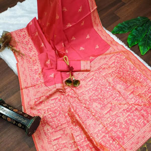 We Are Come Again With New Pattern/New Color Digital Printed Banglori Handloom <b>Raw</b> <b>Silk</b> <b>Fabric</b> Bright Color Fancy Saree Blouse - Product Image 1
