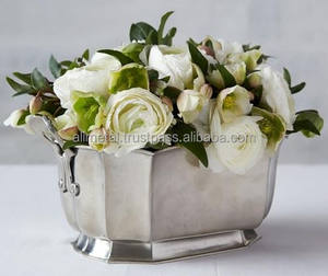 Maceta de peltre moderna, cesta de flores onduladas para granja, balcón, jardín, decoración interior y exterior, personalización - Product Image 2