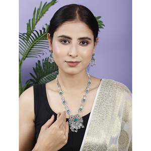 GS Green Turquoise Long Flower Peacock pour les occasions de fête - Product Image 3